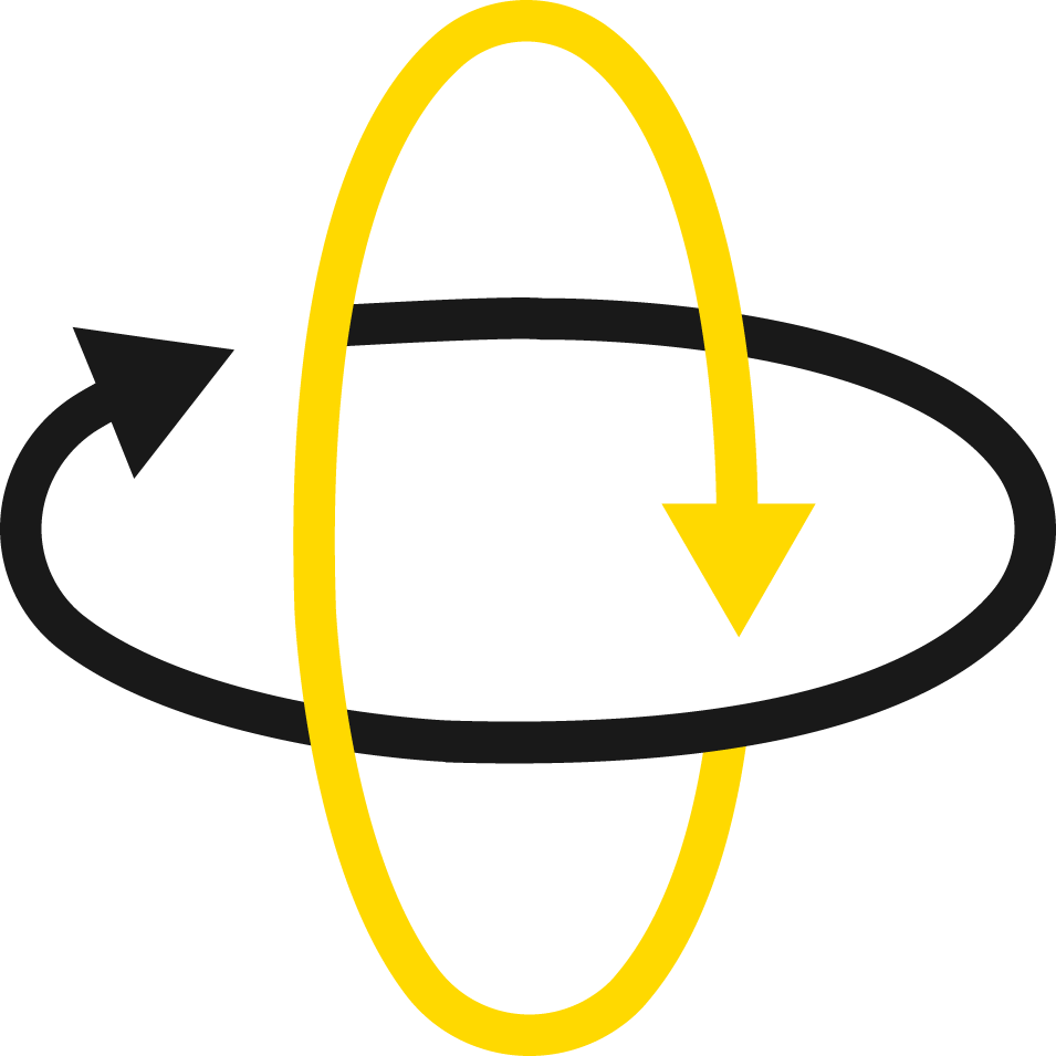 Icon Kundenbetreuung mit zwei verschlungenen Pfeilen